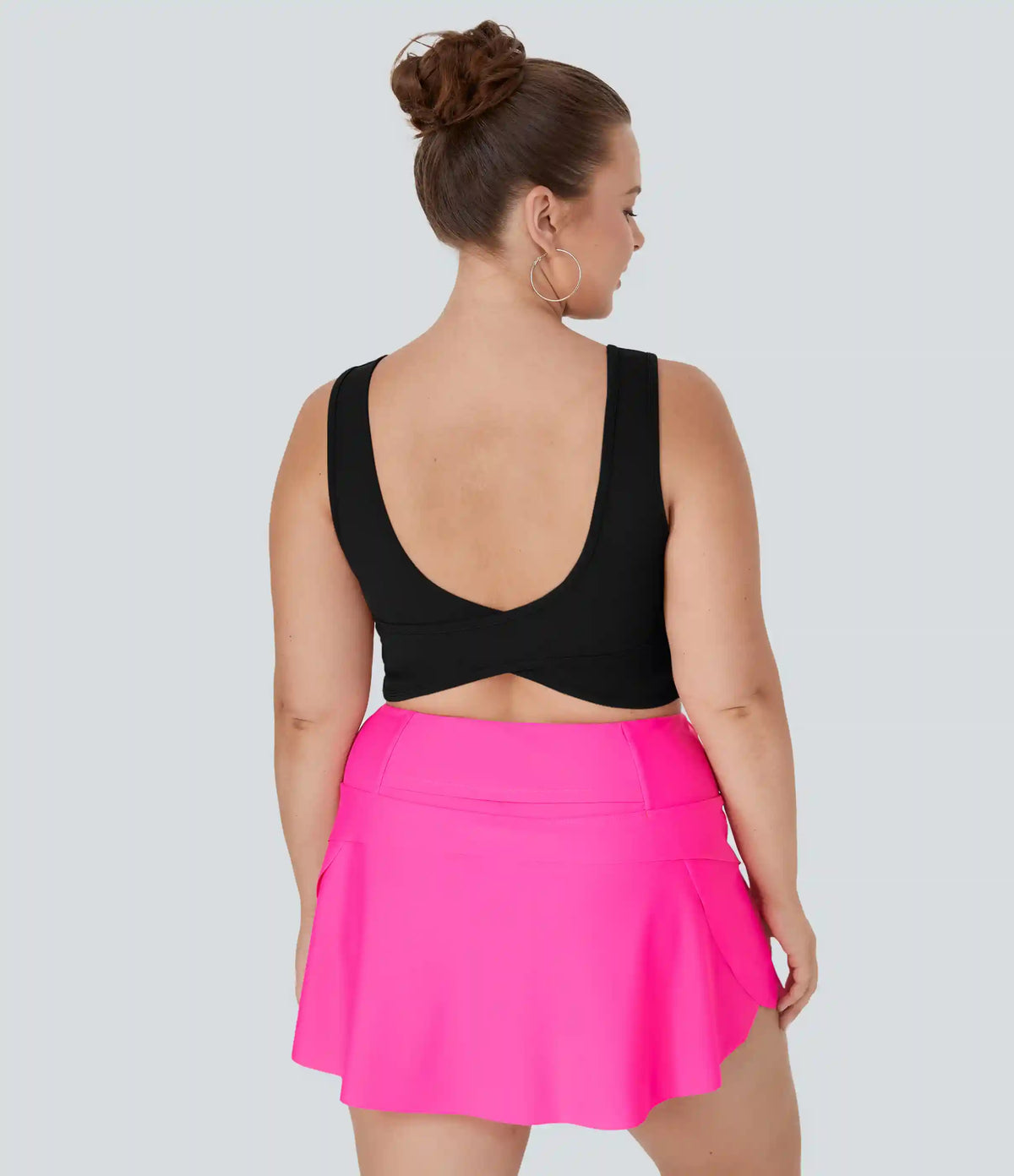 U Neck Crossover Plus Size Barre Ballet Dance Tank Top