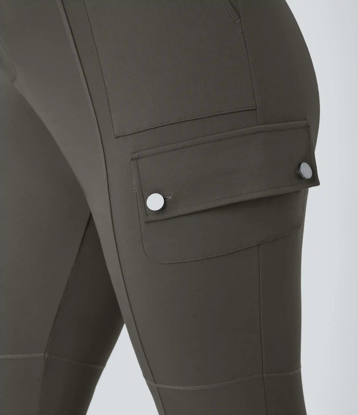 DayStretch High Waisted Zipper Pockets Solid Slim Hiking Plus Size Cargo Pants