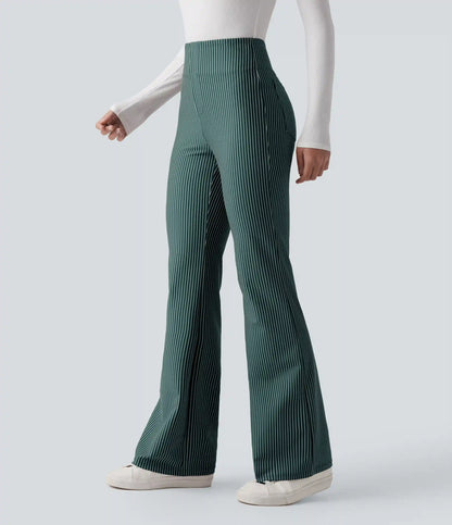 Halara Flex™ High Waisted Striped Work Flare Pants with Pockets