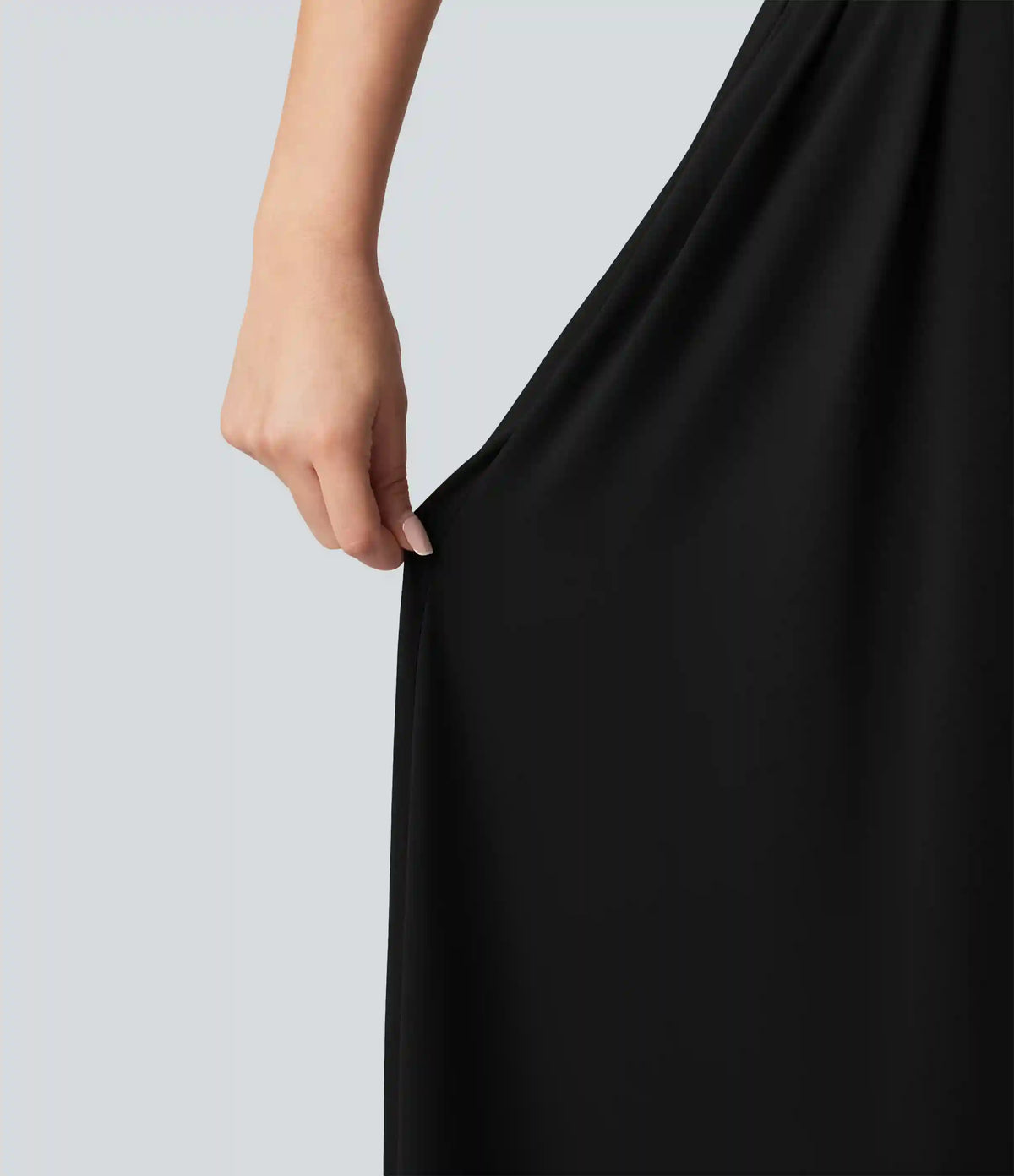 Sweetheart Neck Sleeveless Crisscross Tie-back Maxi Casual Flowy Dress with Pockets