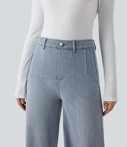 Halara Flex™ High Waisted Tummy Control Wide Leg Casual Jeans with Pockets