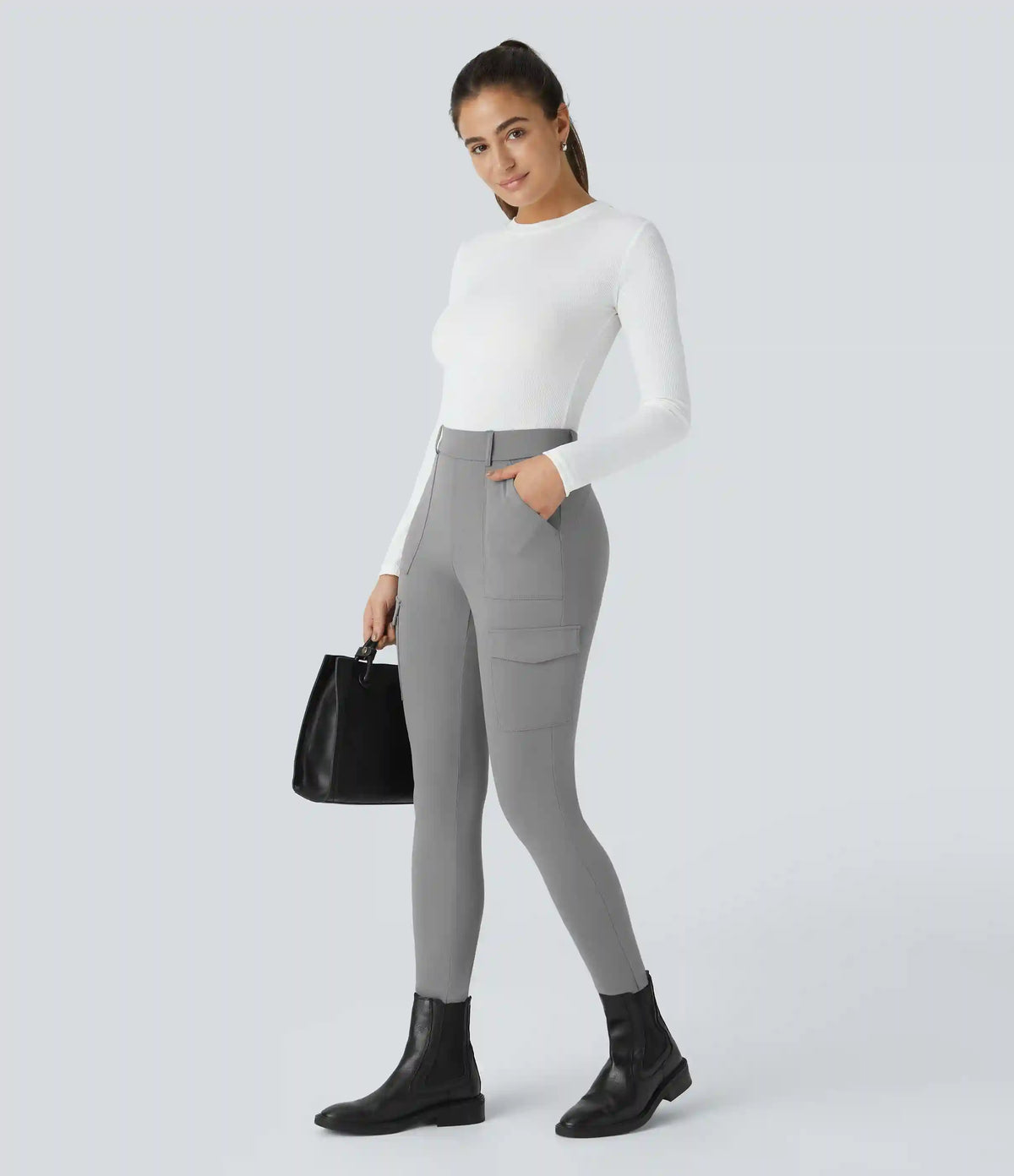Halara Flex™ DayStretch High Waisted Pockets Skinny Cargo Work Pants