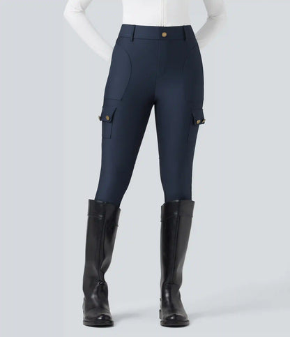 High Waisted Sheen 7/8 Leggings with Pockets