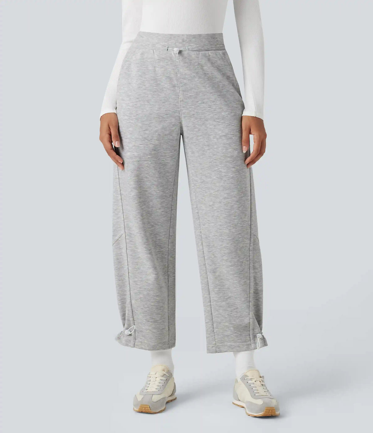 High Waisted Casual Pants with Pockets