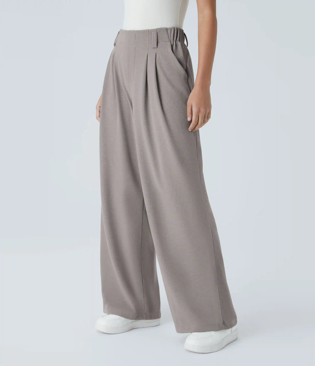 Halara Flex™ High Waisted Pocket Wide Leg Waffle Work Pants