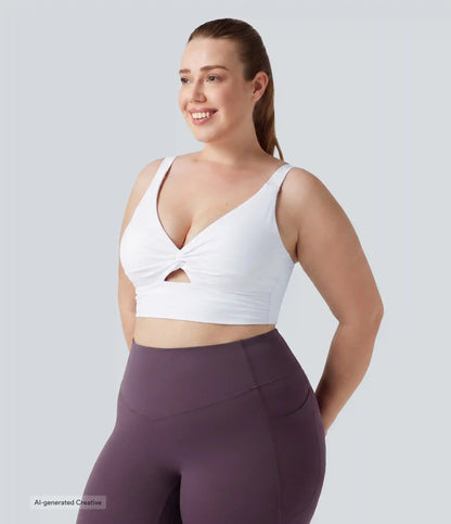 Plus Size Halara UltraSculpt™ Light Support Molded Cups Push-Up Yoga Sports Bra
