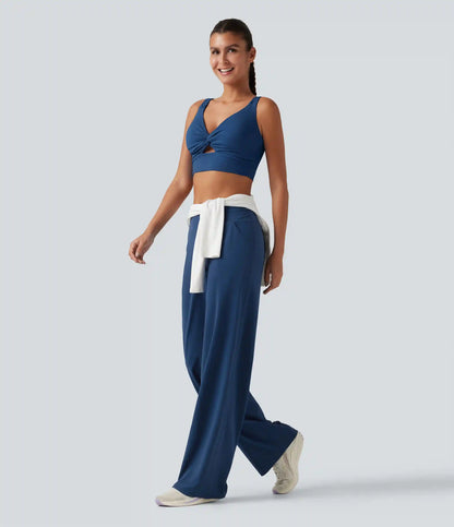Halara UltraSculpt™ High Waisted Crossover Straight Leg Yoga Pants with Pockets