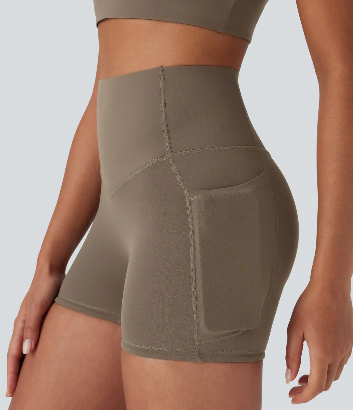 Halara UltraSculpt™ High Waisted Butt Lifting Tummy Control Pocket Shaping Training Biker Shorts 3''