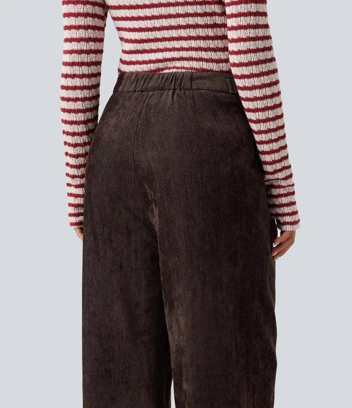 High Waisted Wide Leg Work Pants with Pockets
