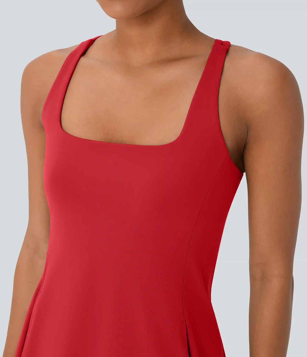 SoftlyZero™ Plush Cut Out Pocket 2-Piece Mini Yoga Active Dress