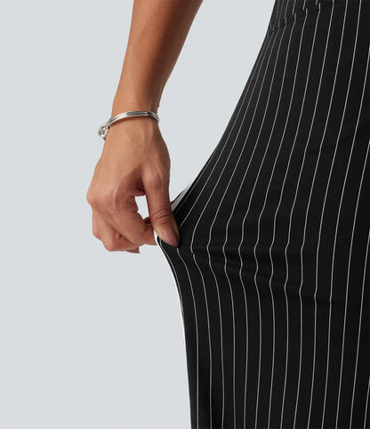 Tube Side Stripe InstantCool Straight Leg Casual Jumpsuit with Pockets-Easy Peezy Edition