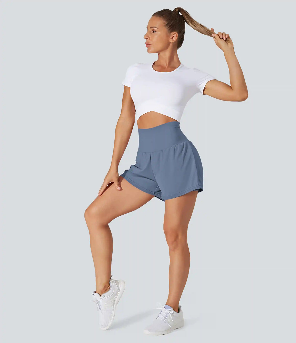 SoftlyZero™ Airy Super High Waisted 2-in-1 InstantCool Yoga Shorts with Pockets