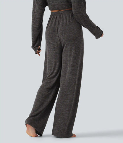 Mid Rise Drawstring Baggy Casual Pants with Pockets
