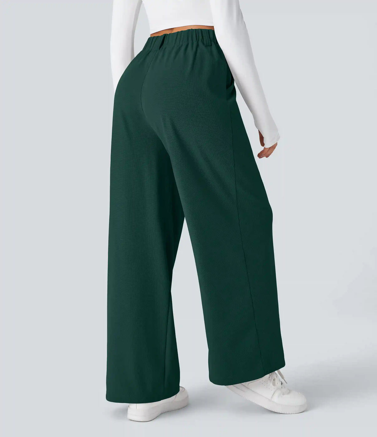 Halara Flex™ High Waisted Pocket Wide Leg Waffle Work Pants