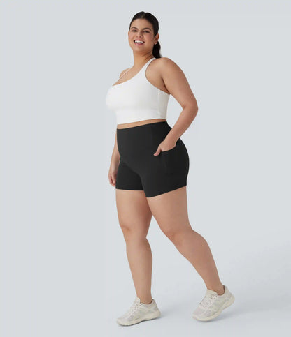 Plus Size Halara UltraSculpt™ High Waisted Tummy Control Training Biker Shorts 3'' with Pockets