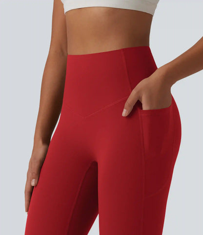 Halara UltraSculpt™ High Waisted Tummy Control Flare Yoga Leggings with Pockets