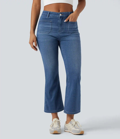 Halara Flex™ Denim Heat Mid Rise Denim Casual Bootcut Jeans with Pockets