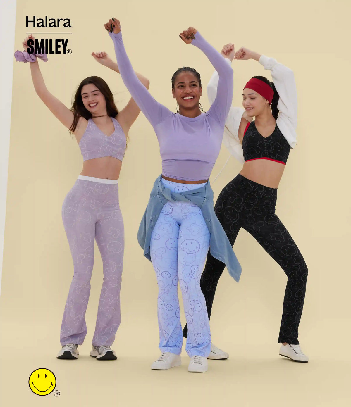 Halara X Smiley® Halara UltraSculpt™ High Waisted Scrunch Butt Lifting Tummy Control Bootcut Training Leggings with Pockets