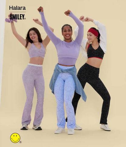 Halara X Smiley® Halara UltraSculpt™ High Waisted Scrunch Butt Lifting Tummy Control Bootcut Training Leggings with Pockets