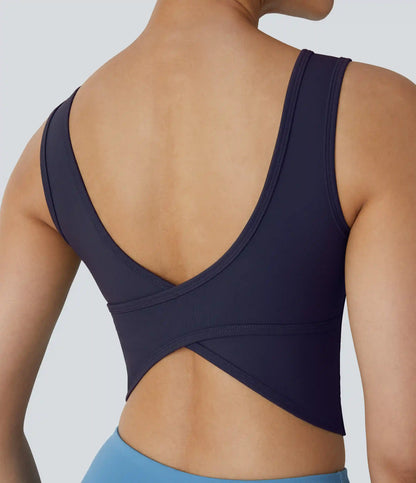 U Neck Crossover Barre Ballet Dance Tank Top A-D Cups