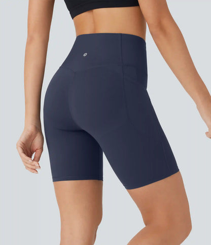 Halara UltraSculpt™ High Waisted Butt Lifting Tummy Control Pocket Shaping Training Biker Shorts 7''