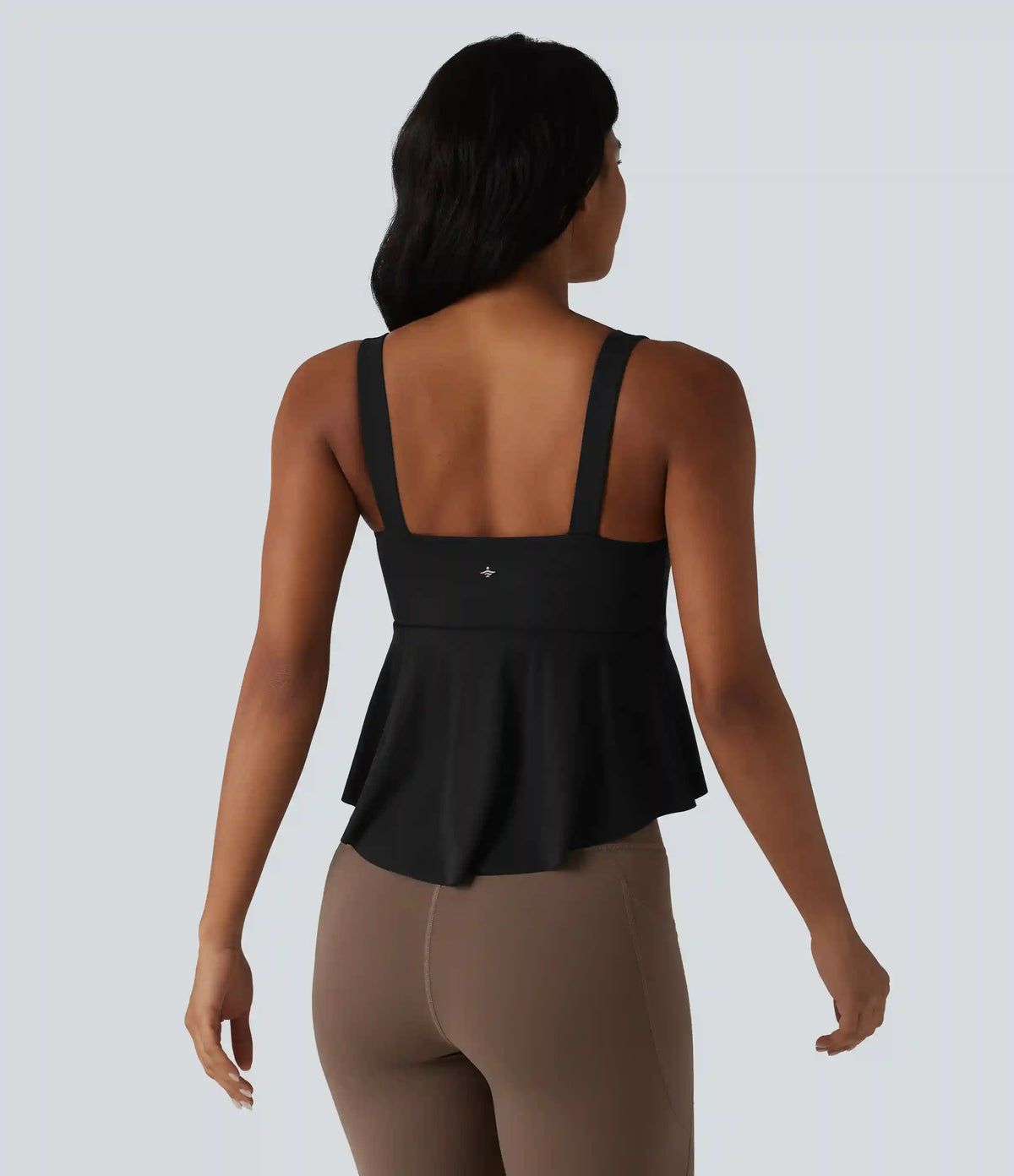 Halara UltraSculpt™ V Neck Push-Up Non-Removable Pad Ruffle Hem Yoga Tank Top