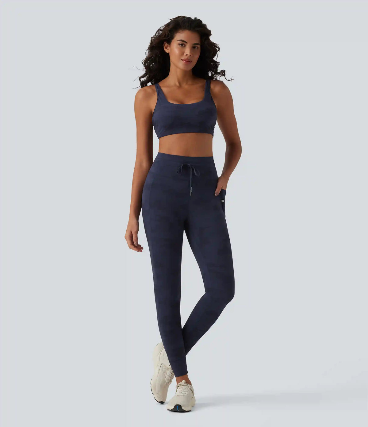 Halara UltraSculpt™ Camo Print High Waisted Drawstring Yoga Leggings with Pockets