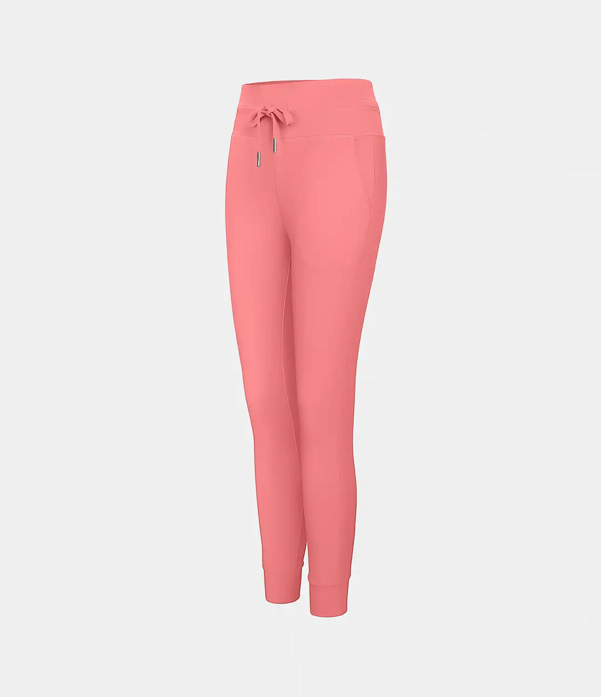 SoftlyZero™ Plush High Waisted Drawstring Pocket Plain Full Length Joggers