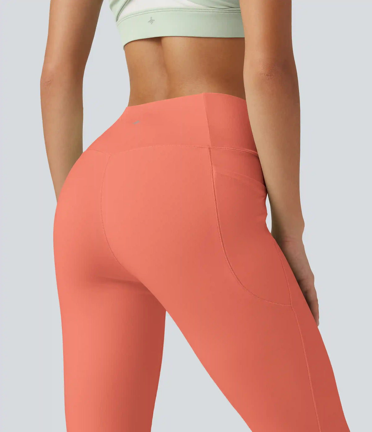 SoftlyZero™ High Waisted Crossover Plain Bootcut Casual Leggings with Pockets-UPF50+