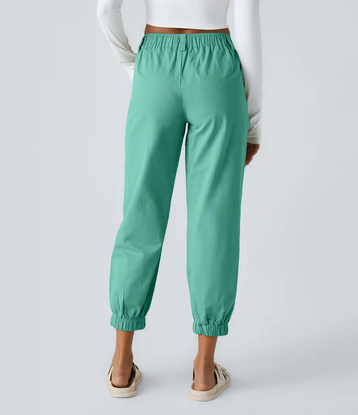 Mid Rise Casual Joggers with Pockets