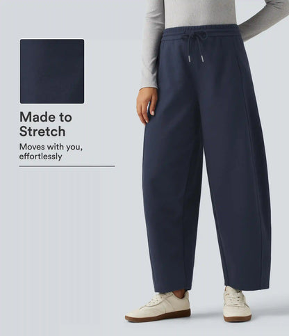 Mid Rise Drawstring Casual Cotton Sweatpants with Pockets