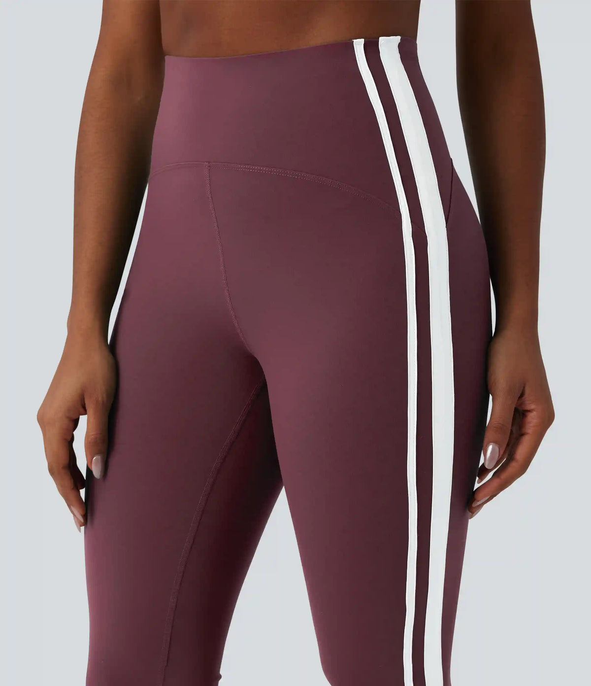 Halara UltraSculpt™ High-waisted Tummy Control Side Stripe Yoga 7/8 Flare Leggings