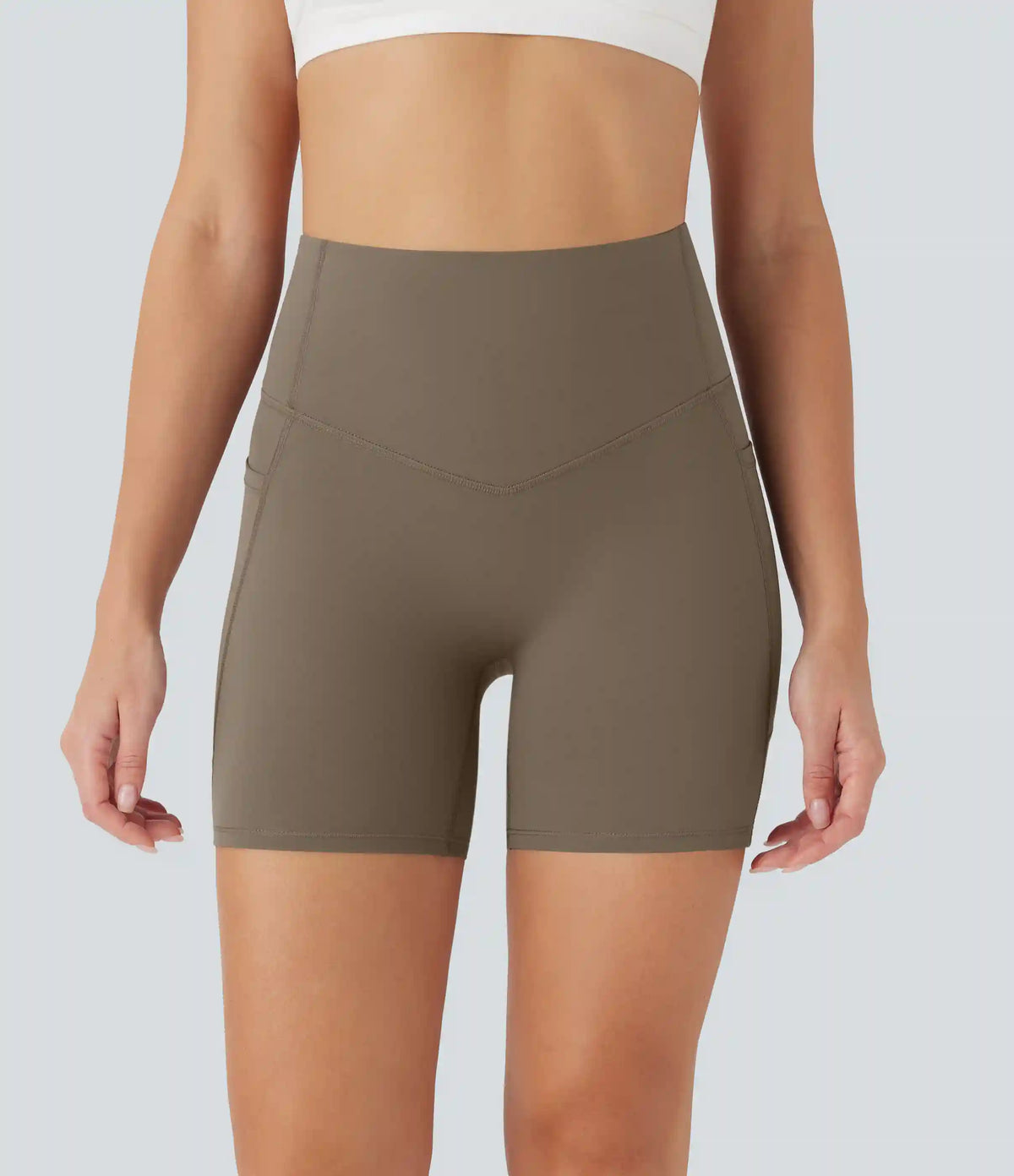 Halara UltraSculpt™ High Waisted Butt Lifting Tummy Control Pocket Shaping Training Biker Shorts 5''