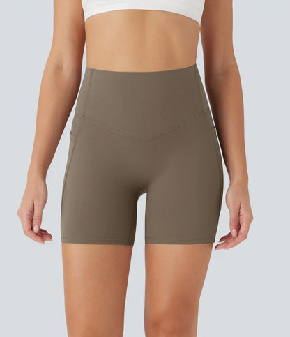 Halara UltraSculpt™ High Waisted Butt Lifting Tummy Control Pocket Shaping Training Biker Shorts 5''
