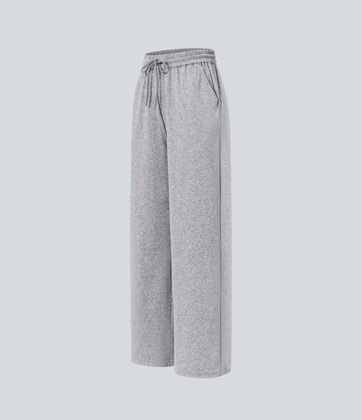 High Waisted Drawstring Pocket Wide Leg Baggy Casual Pants