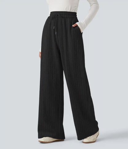 High Waisted Drawstring Baggy Casual Pants with Pockets