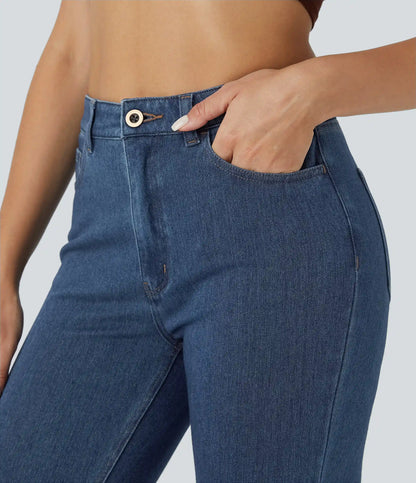 Halara Flex™ High Waisted Zipper Pockets Casual Jeans