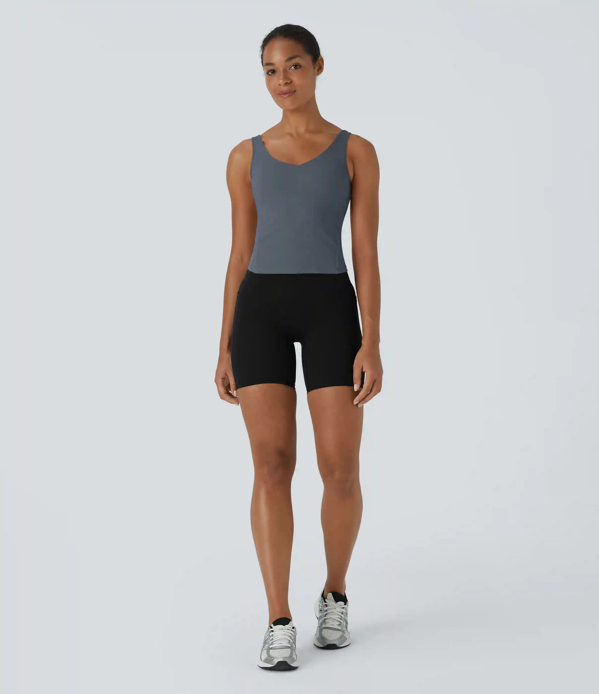 SoftlyZero™ Plush Padded V Neck Plain Tank Top