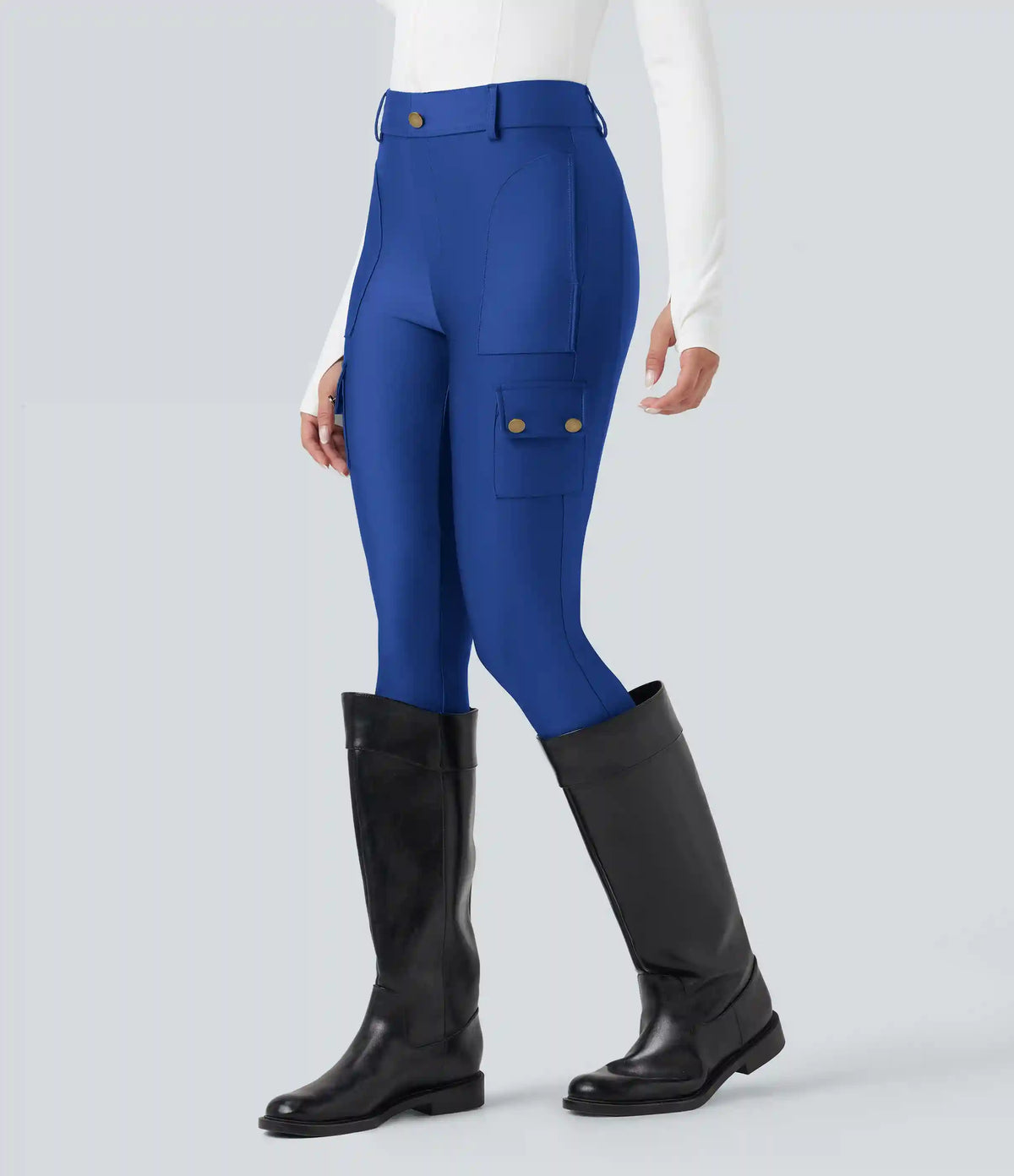 High Waisted Sheen 7/8 Leggings with Pockets