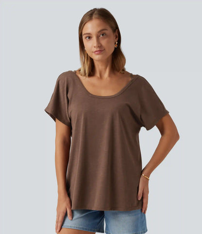U Neck Relaxed Casual Tank Top