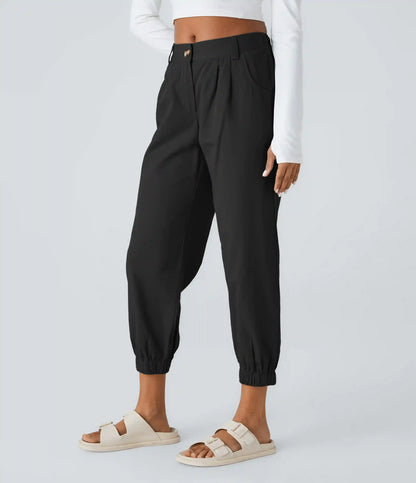 Mid Rise Casual Joggers with Pockets