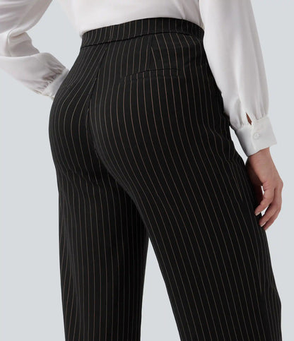 Halara Flex™ High Waisted Straight Leg InstantCool Stripe Work Pants with Pockets
