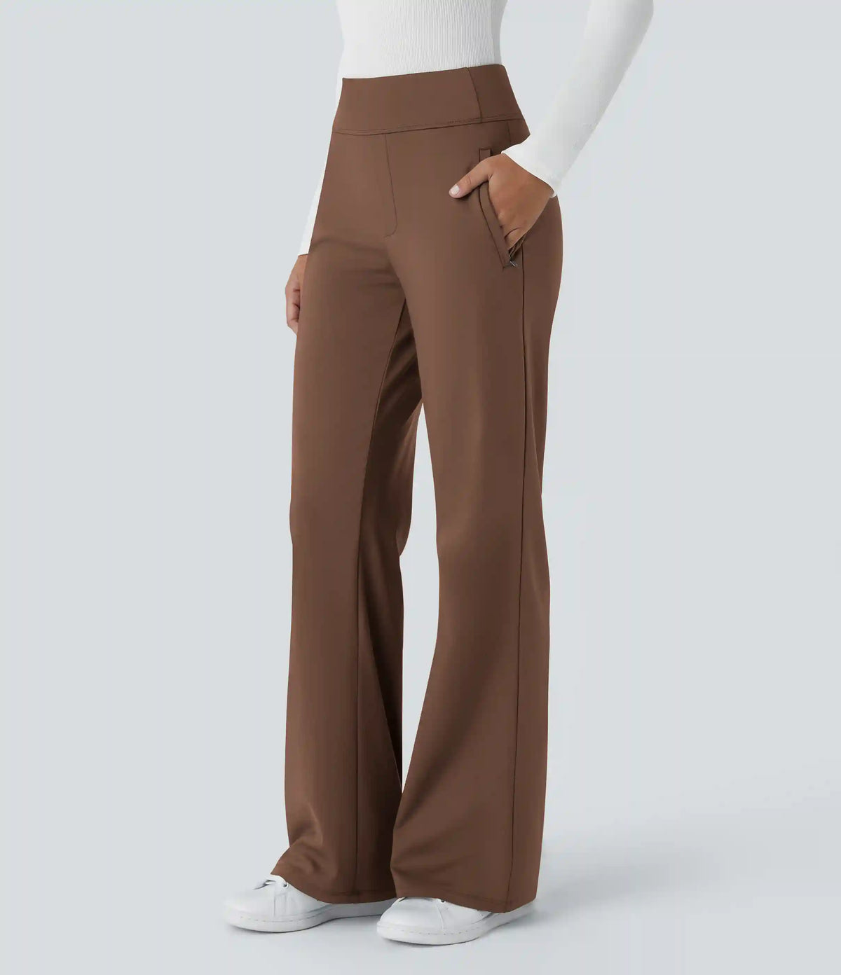 Halara Flex™ DayStretch Mid Rise Side Zipper Pocket Work Flare Pants