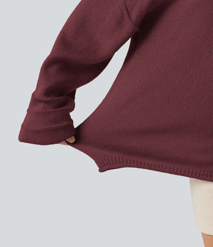 V Neck Long Sleeve Casual Sweater