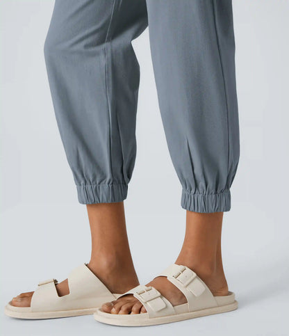 Mid Rise Casual Joggers with Pockets