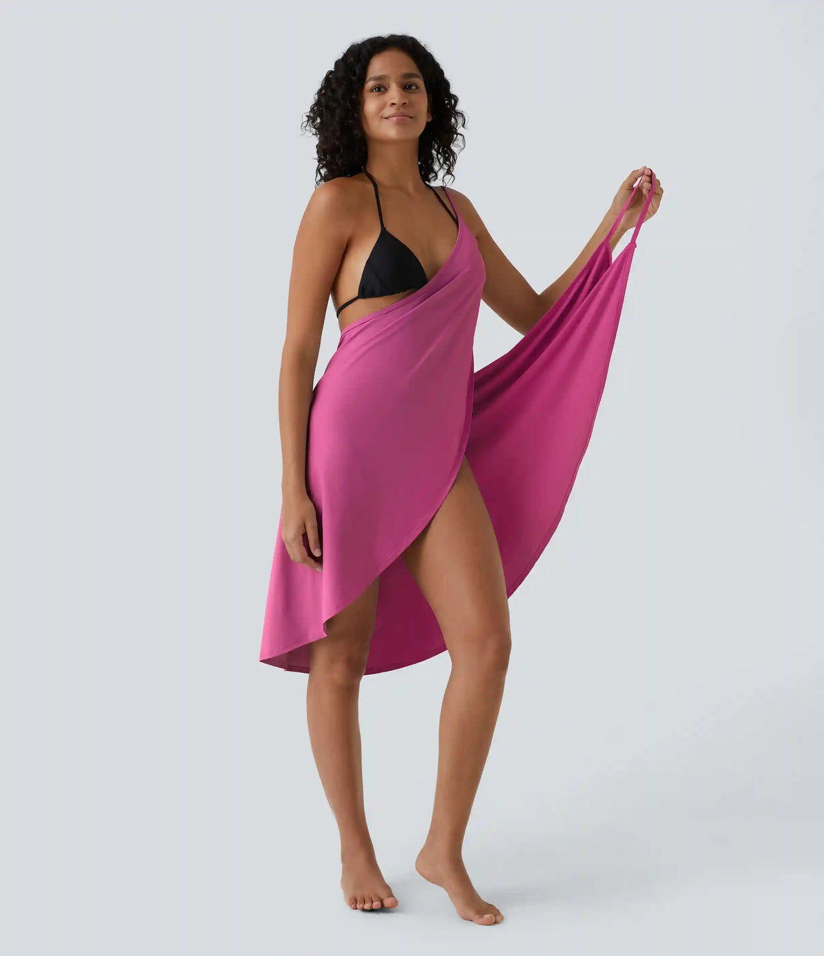 Spaghetti Strap Crossover Cover Up Wrap InstantCool Dress-UPF50+