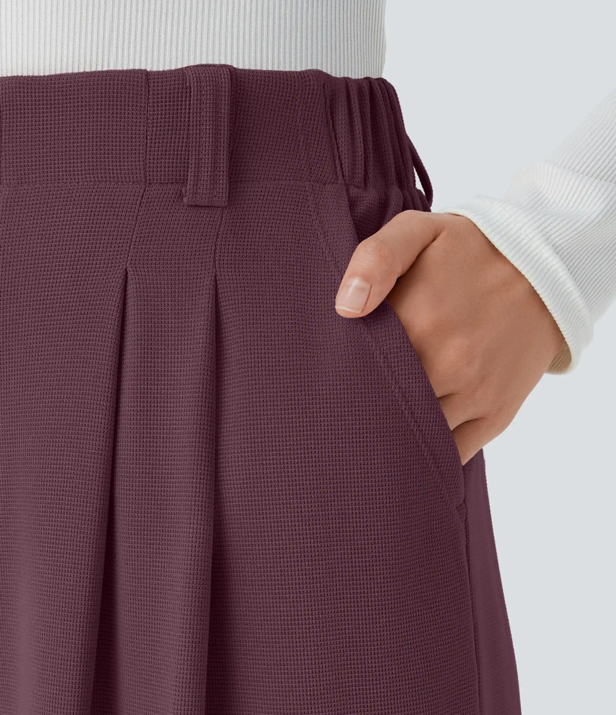 Halara Flex™ High Waisted Pocket Wide Leg Waffle Work Pants