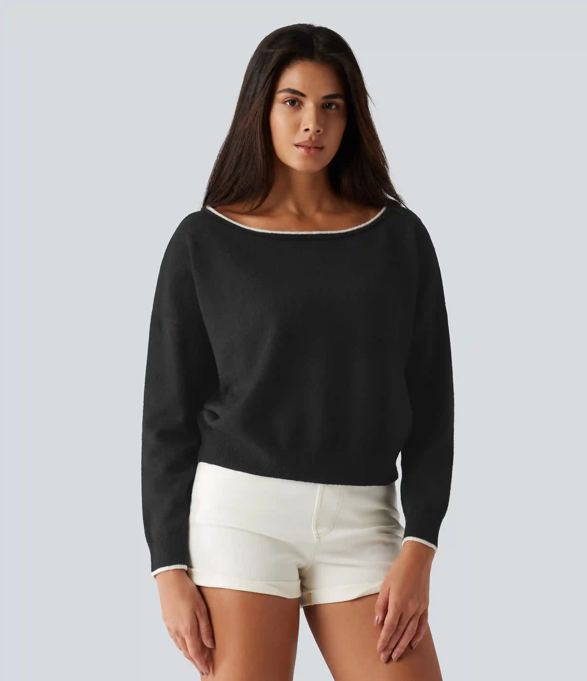 One Shoulder Long Sleeve Casual Sweater