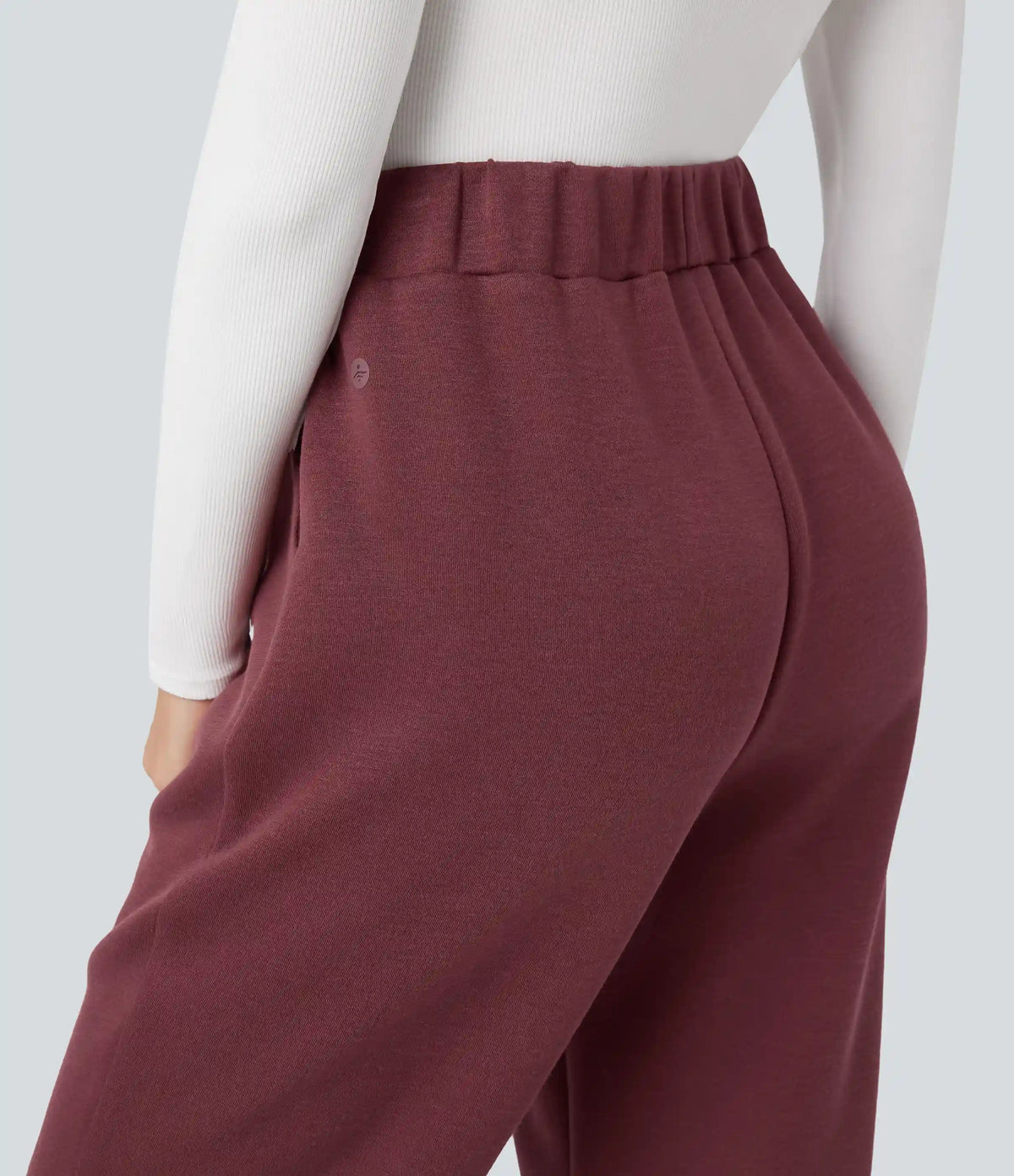 SpacerTek™ High Waisted Tapered Casual Pants with Pockets