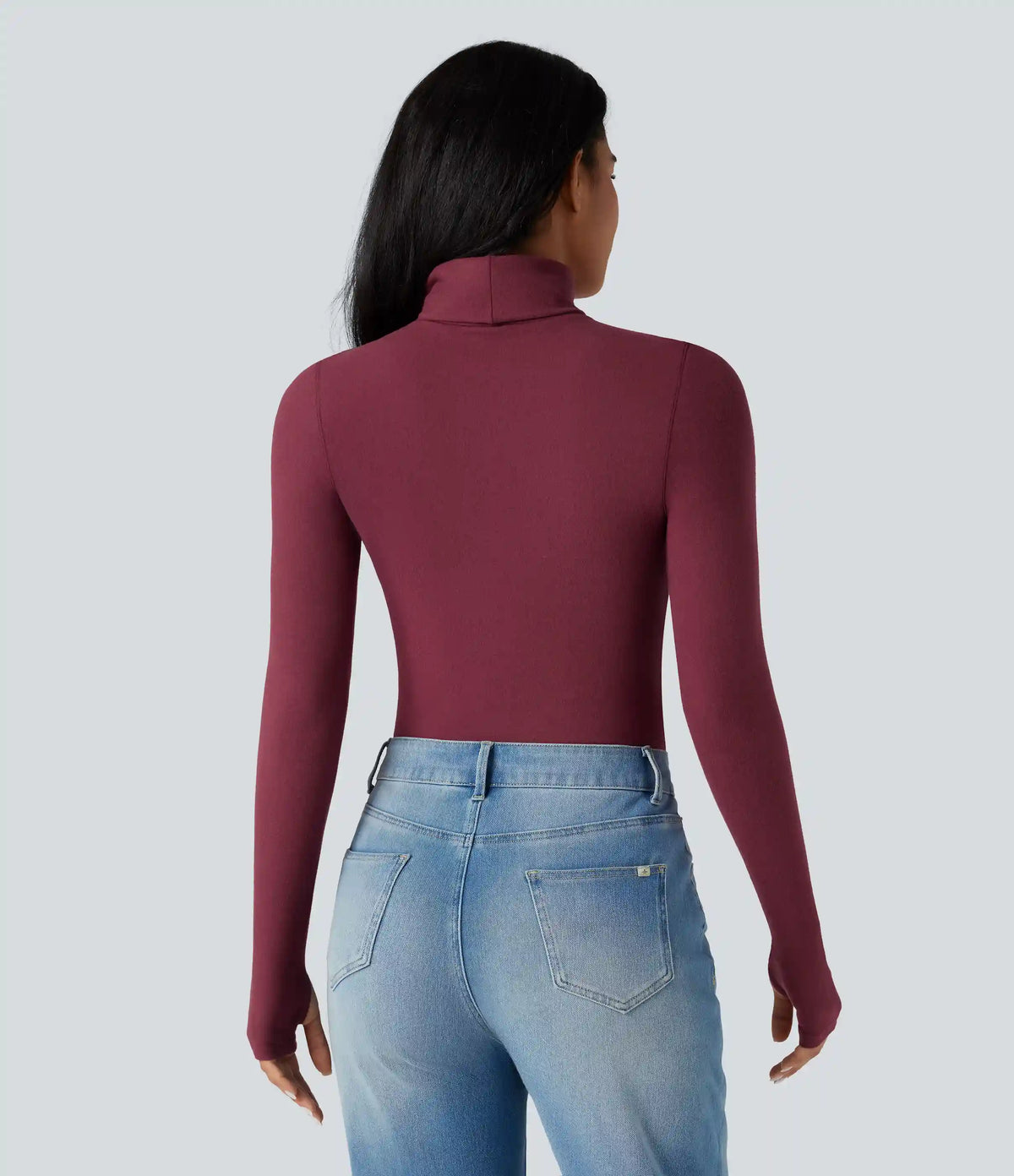 Halara HeatCore Turtleneck Long Sleeve Thumb Hole Casual Warming Top
